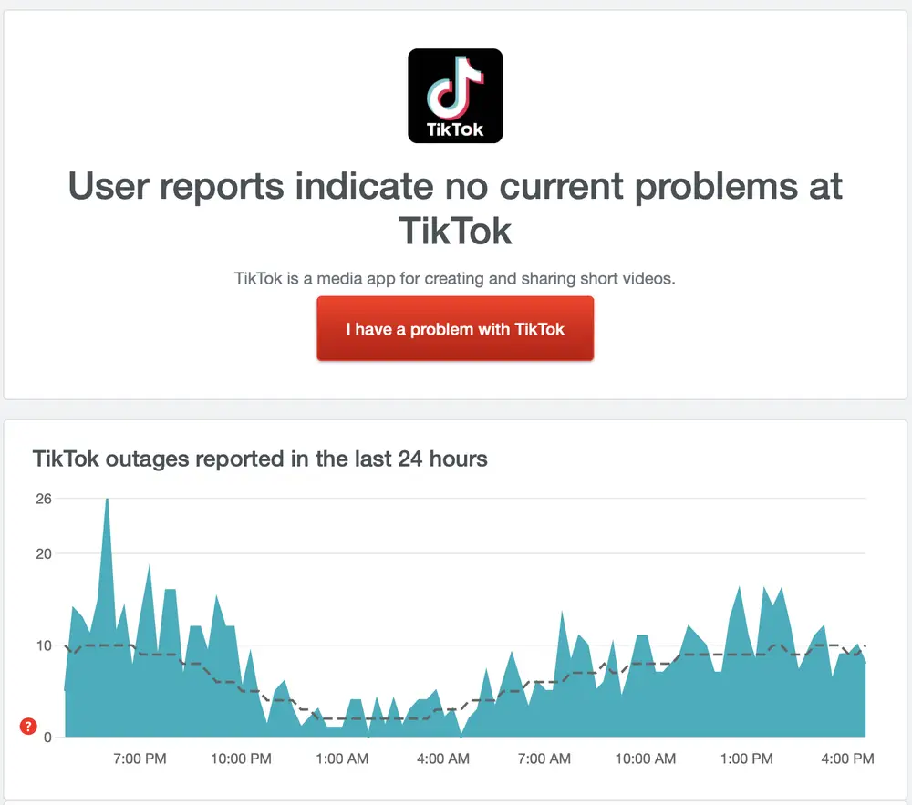 Can't download Tiktok videos - check whether TikTok is down