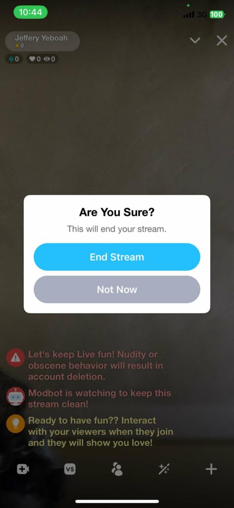 How to End a Live Stream on Kik