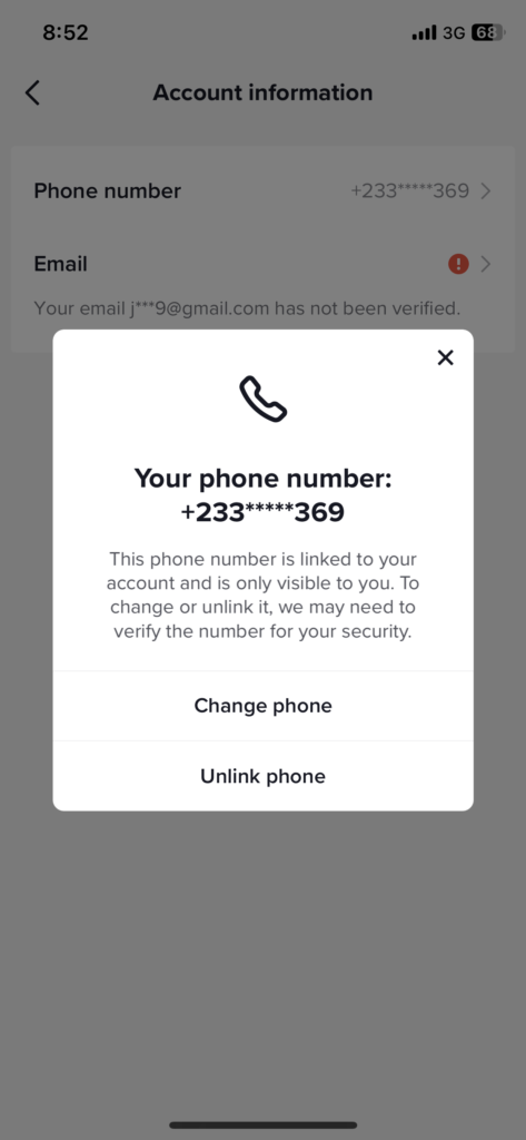 Tiktok Says My Number Is Registered or Already