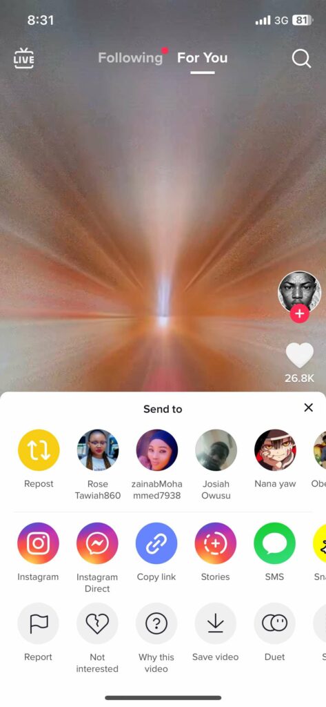 How to Send TikTok to Instagram Direct Messages