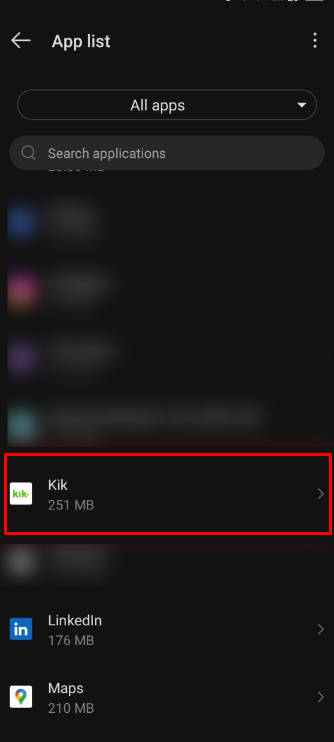 Kik push notifications not working - Clear Cache