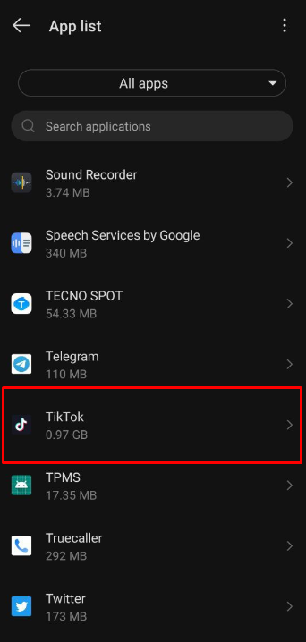 TikTok Couldn't Save Notification Settings - Clear TikTok cache