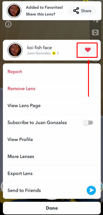 How To Favorite Lenses On Snapchat