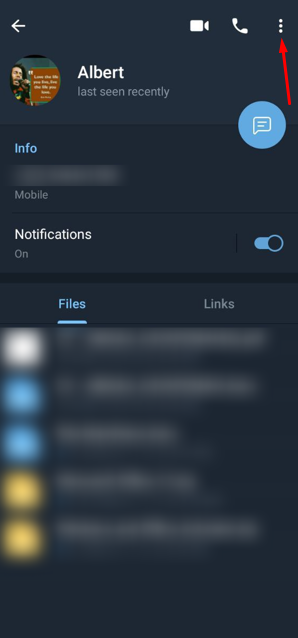 How to delete contacts on Telegram Android