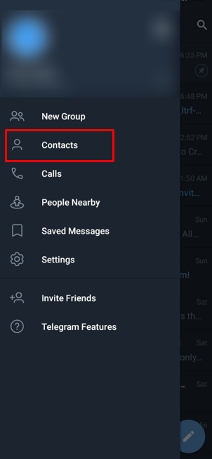 How to delete telegram contacts on Android