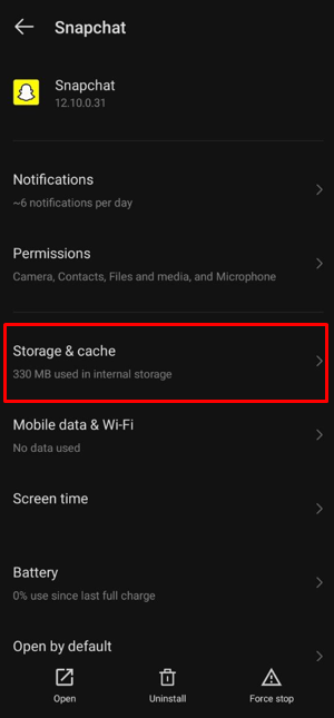 How to Fix Snapchat Notifications not Working - Snapchat clear cache and storage