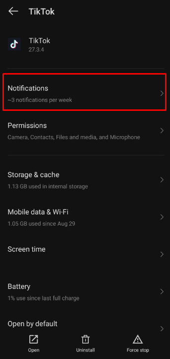 Fix direct message TikTok Notifications not Working - Enable push notifications
