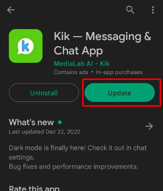 Kik notification but no message Android