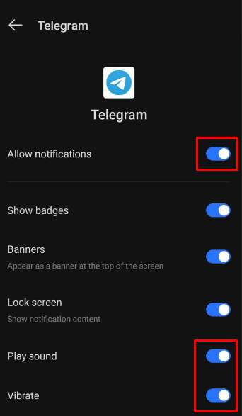 telegram push notifications not working