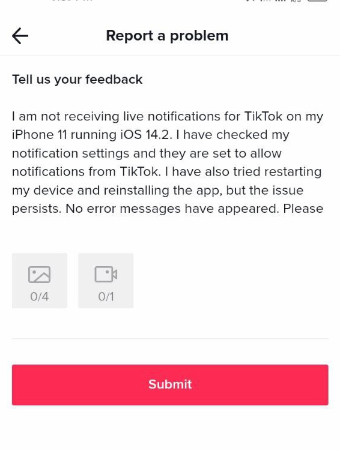 Ways to Fix TikTok Live Notifications not Working - Report to TikTok