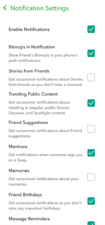 How to Turn Off Certain Notifications on Snapchat