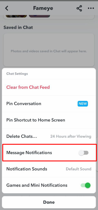 How to Turn off Snapchat Notifications for One person - chat notifications