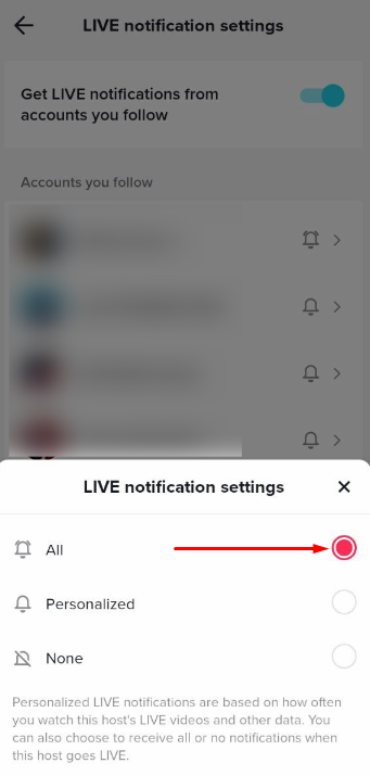 Turn on TikTok Live Notifications for your Favorite Creator