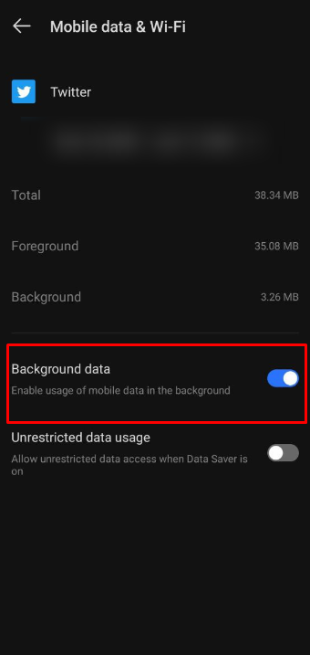 Twitter push notifications not working - Enable background data